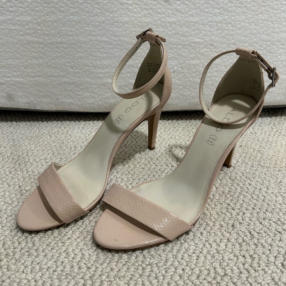 Aldo Blush Ankle Strap Heels